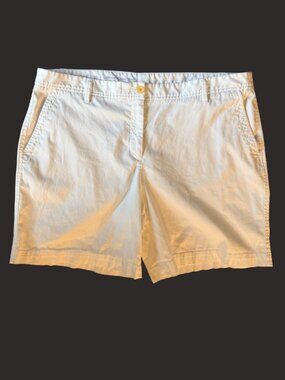 Plus Size Talbots Girlfriend Chino Shorts | Classic Summer Preppy | Size 16